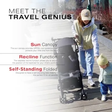 gb Pockit+ All-Terrain, Ultra Compact Lightweight Travel Stroller with Canopy and Reclining Seat in Night Blue, 10.6 pounds