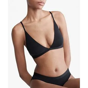 Calvin Klein Form to Body Lightly Lined Triangle Bralette Black