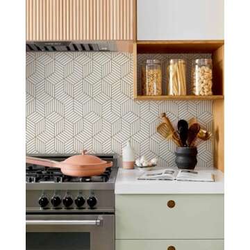 MelunMer Geometric Peel and Stick Wallpaper Gold 393In L 17.7In W Self Adhesive Removable Wallpaper for Bedroom/Bathroom Waterproof Modern Contact Paper for Cabinets Gold Contact Paper Shelf Liner