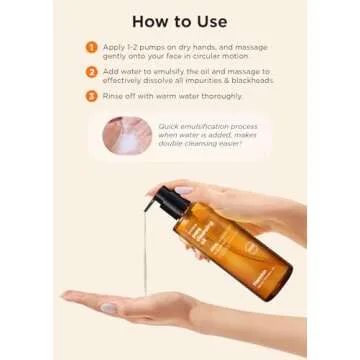 Hanskin AHA Pore Cleansing Oil for Dry Skin, Exfoliating, Waterproof Makeup Remover Facial Cleanser, Moisturizing for Soft Skin, Korean Skincare [AHA/10.14 oz.]