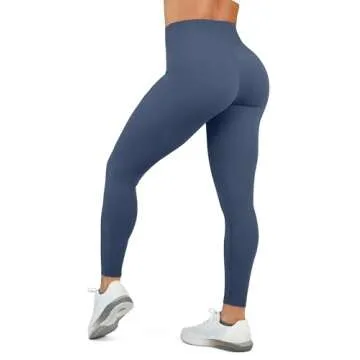 High Waisted Leggings for Women - No Front Seam Tummy Control Yoga Pants for Workout Running Seamles...