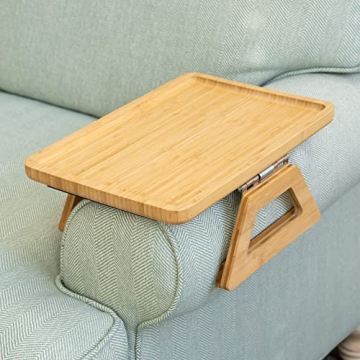 Shamrock Home Bamboo Couch Arm Table - Durable & Space-Saving