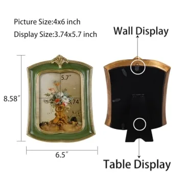 Kangce Vintage Picture Frame Antique 4x6 Decorative