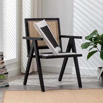 QUINJAY Rattan Dining Chairs Set Farmhouse Style Comfort