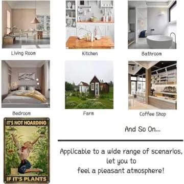 Bestylez Gardening Gifts Vintage Gardening Sign It‘s Not Hoarding If It's Plants Tin Sign for Home Garden Greenhouse Living Room Bedroom Outdoor Decor 8X12 Inch (3066)