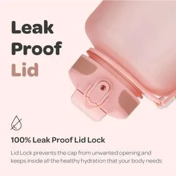 Hydracy 2L Large Water Bottle, Leakproof and Motivational