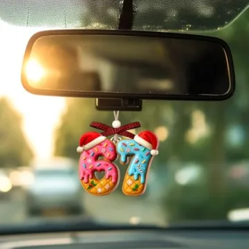 67 Donut Ornament - Funny Holiday Decor for 2025