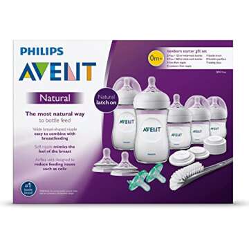 Philips Avent Natural Baby Bottle Newborn Starter Gift Set, SCD206/03