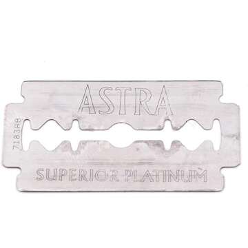 Astra Platinum Double Edge Safety Razor Blades,100 Blades (20 x 5)