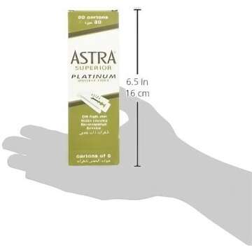 Astra Platinum Double Edge Safety Razor Blades,100 Blades (20 x 5)