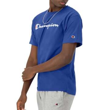 Shop Champion Men's Classic Jersey Script T-Shirt, Surf the Web