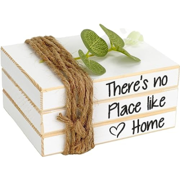 Noble Nest Mini White Decorative Books for Stylish Decor