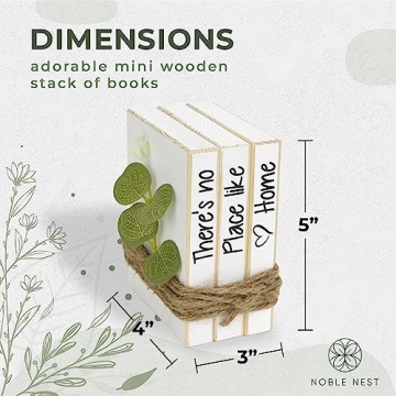 Noble Nest Mini White Decorative Books for Stylish Decor