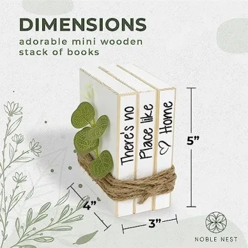 Noble Nest Mini White Decorative Books for Stylish Decor