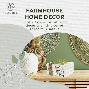Noble Nest Mini White Decorative Books for Stylish Decor