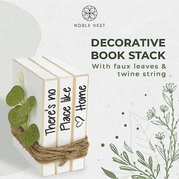 Noble Nest Mini White Decorative Books for Stylish Decor
