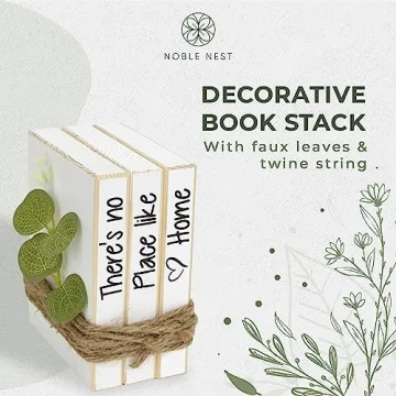 Noble Nest Mini White Decorative Books for Stylish Decor