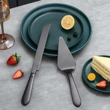 Elegant Wedding Cake Knife and Server Set for Celebrations
