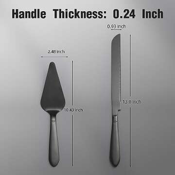 Elegant Wedding Cake Knife and Server Set for Celebrations