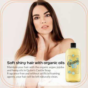 Quinn's Pure Castile Organic Liquid Soap, 32 ounce (Unscented)