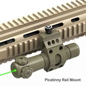 Feyachi GL35 Green Laser Sight 520nm Tactical Laser for Rifle with 20mm Picatinny Mount and Pressure Switch Included(Khaki)