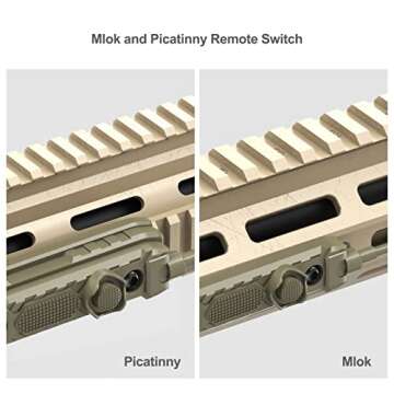 Feyachi GL35 Green Laser Sight 520nm Tactical Laser for Rifle with 20mm Picatinny Mount and Pressure Switch Included(Khaki)