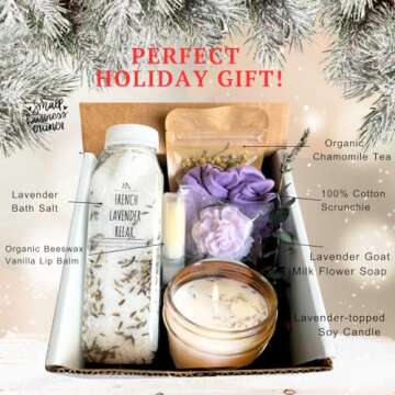 Beets and Apples Lavender Spa Gift Basket, Christmas Gift Baskets for Women, Holiday Gift Ideas for ...