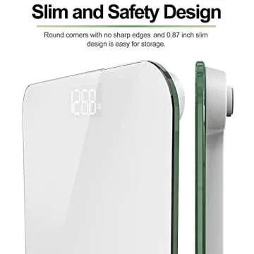 RENPHO Digital Bathroom Scales Weighing Scale with High Precision Sensors Body Weight Scale (Stone/lb/kg) - White, Core 1S