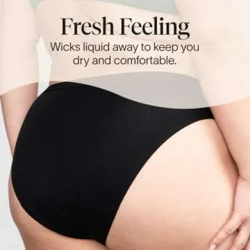 Cora Reusable Period Underwear | Absorbent & Leak-Proof | Black Bikini