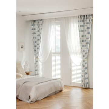 DrapePalette Linen Blend Pinch Pleat Curtains for Home