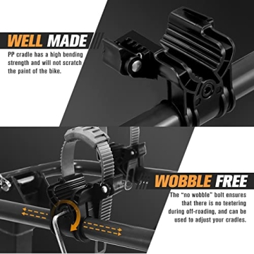 LITE-WAY Bike Rack 4 Bike Capacity Durable Hitch Mount