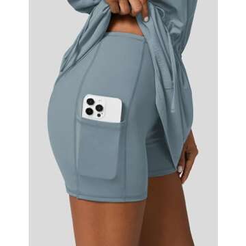 Ailoqing Mini Athletic Dress for Women Summer 2 Piece Set Sleeveless Active Dress with Built-in Shorts(Bluegrey-M)