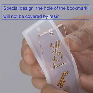 2 Pack DIY Bookmark Resin Mold, 2019 New Product Bookmark Silicone Molds, Jewelry DIY Craft Transparent Mold