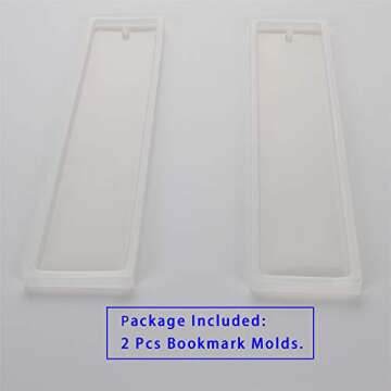 2 Pack DIY Bookmark Resin Mold, 2019 New Product Bookmark Silicone Molds, Jewelry DIY Craft Transparent Mold
