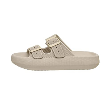 CUSHIONAIRE Women's Cloud Slide Sandals for Comfort