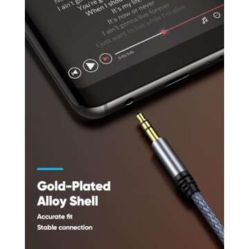 oldboytech 2 Pack AUX Cord, 3.5mm Audio Cable [4ft/1.2M, Hi-Fi Sound] Nylon Braided AUX Auxiliary Cable for Car Compatible with Stereos, Speaker, iPod iPad, Headphones and More(Grey)