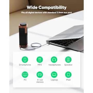 oldboytech 2 Pack AUX Cord, 3.5mm Audio Cable [4ft/1.2M, Hi-Fi Sound] Nylon Braided AUX Auxiliary Cable for Car Compatible with Stereos, Speaker, iPod iPad, Headphones and More(Grey)