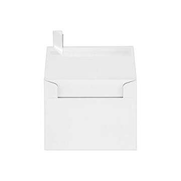 LUXPaper A2 Invitation Envelopes | Peel & Press | 4 3/8" x 5 3/4" | White | 80lb. Text | 50 Qty