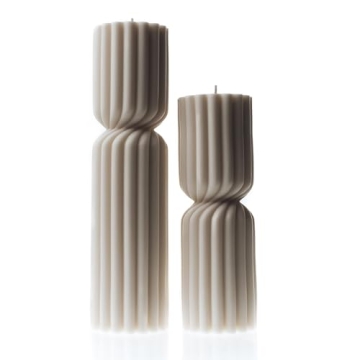 LAWA Spiral Spire Candle - Large Beautiful Handmade Pillar Scented Soy Wax Candle Elegant Bubble Aes...