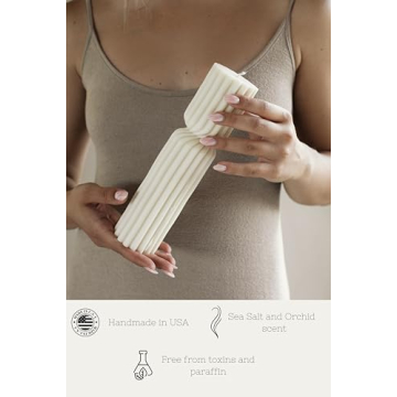 LAWA Handmade Spiral Spire Candles - Elegant White Set of 2