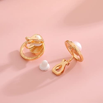 Jannisa Gold Clip-on Earrings Set – 15 Stylish Pairs