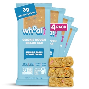 Whoa Dough Edible Cookie Dough Bars- Certified Non-GMO, Kosher and Gluten Free Bars - Healthy Snack ...