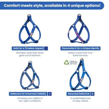 Pawtitas Dog Harness for Large Dogs Blue Dog Harness Step in from a Senior Dog to a Puppy Harness Adjustable Reflective Dog Harness S Reflective Dog Vest