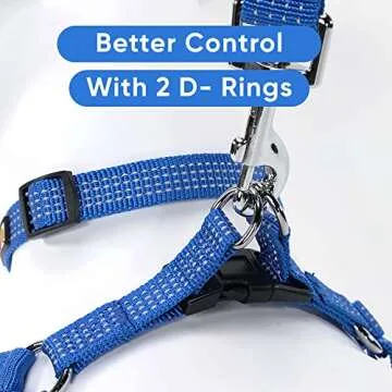 Pawtitas Dog Harness for Large Dogs Blue Dog Harness Step in from a Senior Dog to a Puppy Harness Adjustable Reflective Dog Harness S Reflective Dog Vest