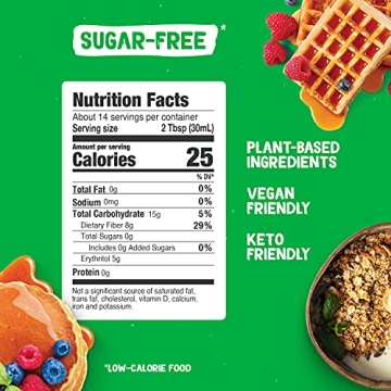 Pyure Organic Maple Flavored Syrup Zero Sugar Keto Vegan