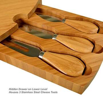 Picnic at Ascot Bamboo Cheese Board - Elegant & Compact