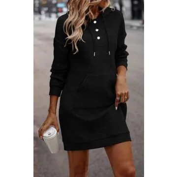 PRETTYGARDEN Long Sleeve Hoodie Dress for Women