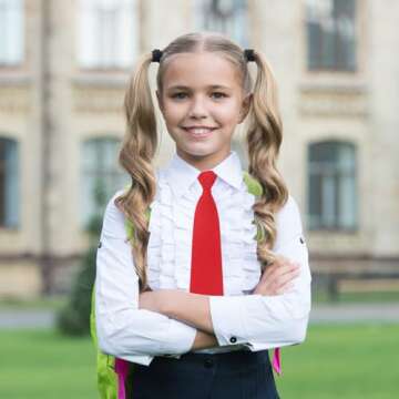 Luckyvestir Adjustable Red Pre-tied Necktie for All