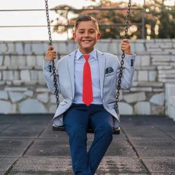 Luckyvestir Adjustable Red Pre-tied Necktie for All