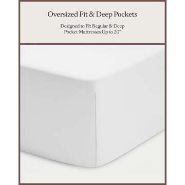 Cozy Earth Luxury Bed Sheet Set - 100% Viscose from Bamboo Fabric, Ultra-Soft & Breathable, Fits Regular & Deep Pocket Mattresses up to 20" - 4 Pieces Queen Sheet Set White